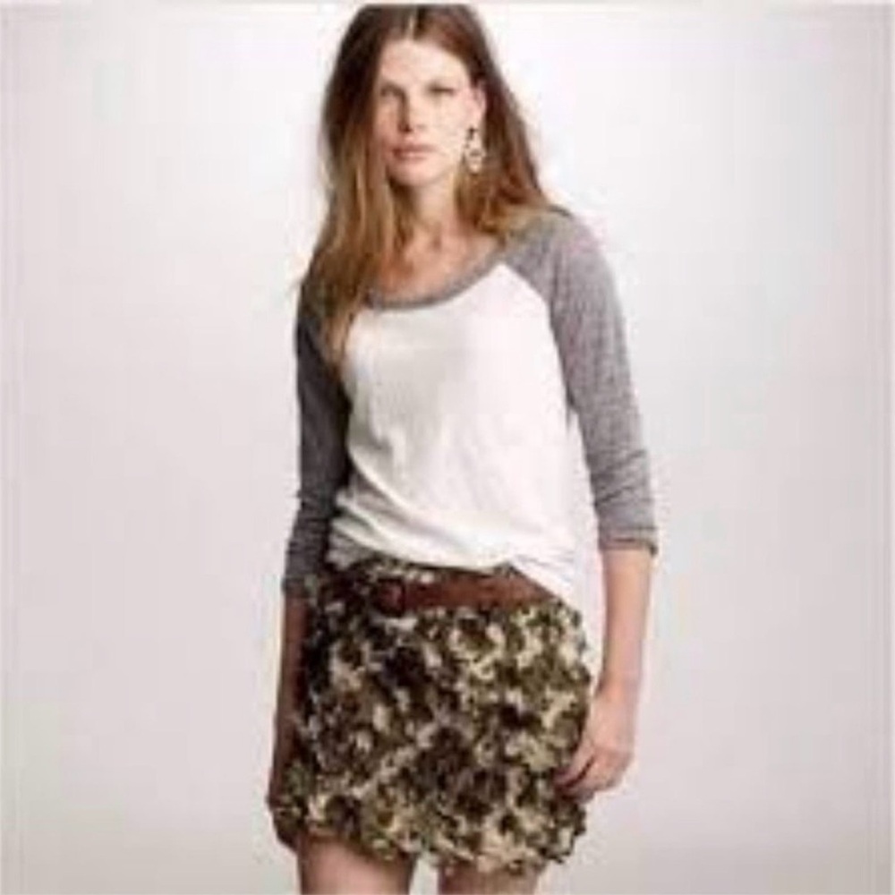 J. Crew Silk Chiffon Cargo Mini Skirt